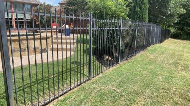 Iron Fence Painting in Aubrey