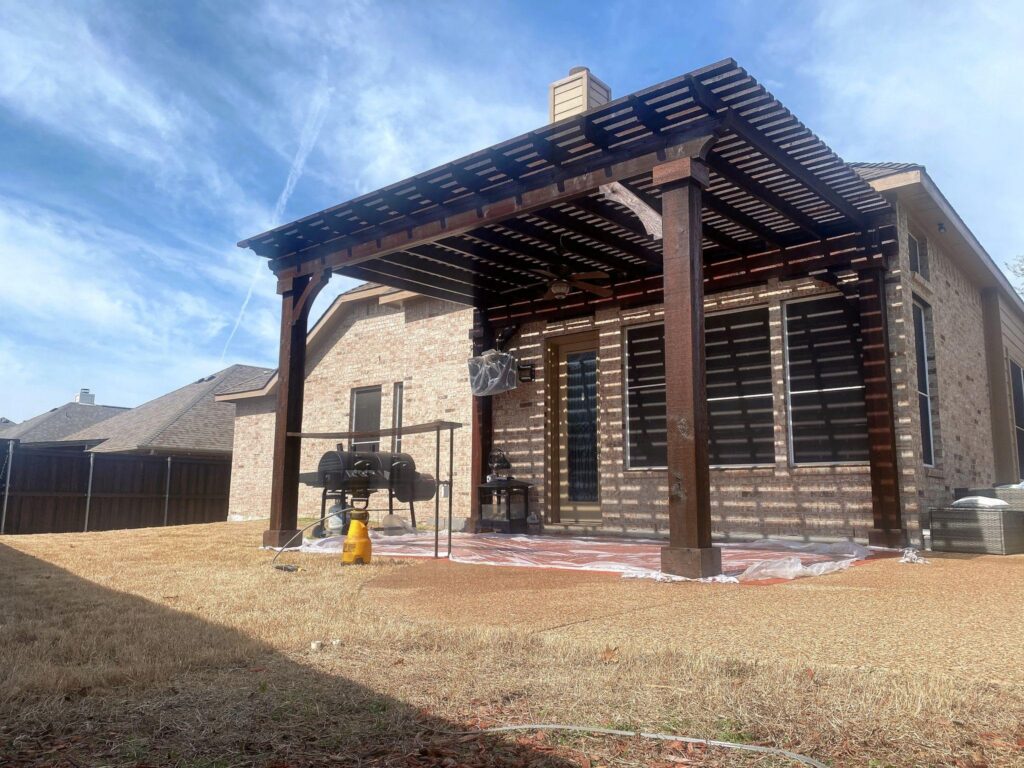 Pergola & Arbor Staining in Allen